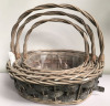 gray wicker baskets with handle