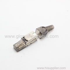 rj45 stp cat.6a or cat.6 connector toolless cat6a Modular Connectors Plug Metal Shield Plug