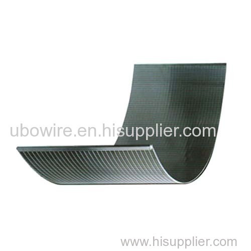 Wedge wire parabolic curved screen panel