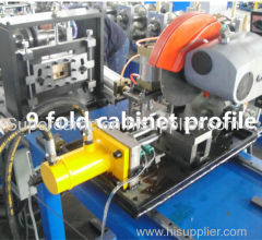 Electrical cabinet frame 9 bend rack roll forming machine