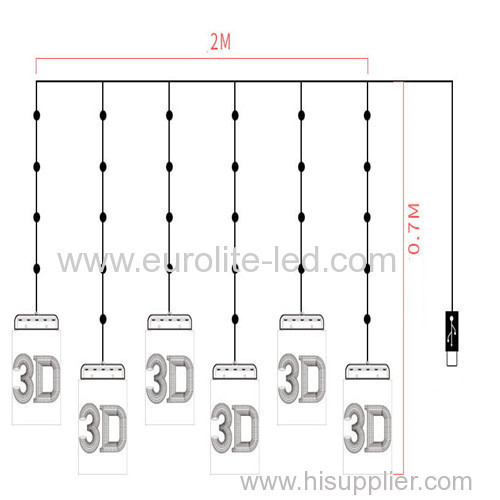 Led Acrylic 3D Salor Power Romantic Pendant Decoration Icicle Light