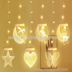 Led Acrylic 3D USB Romantic Pendant Decoration Icicle Light