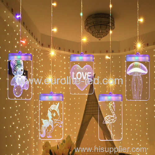 Led Acrylic 3D Decoration Pendant Holiday Icicle Light