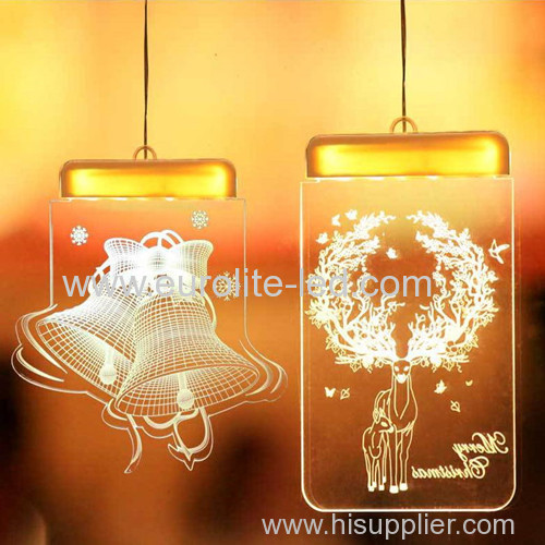 Led Acrylic 3D USB Romantic Pendant Decoration Chirsmas Icicle Light