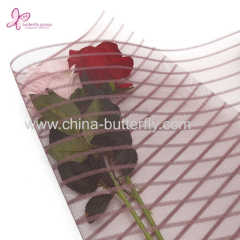 Striped Floral Mesh Flower Wrapping