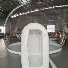 Inflatable snow globe bubble tent