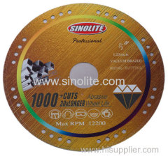 Diamond Vacuum Brazed Cutting Blade for Metal