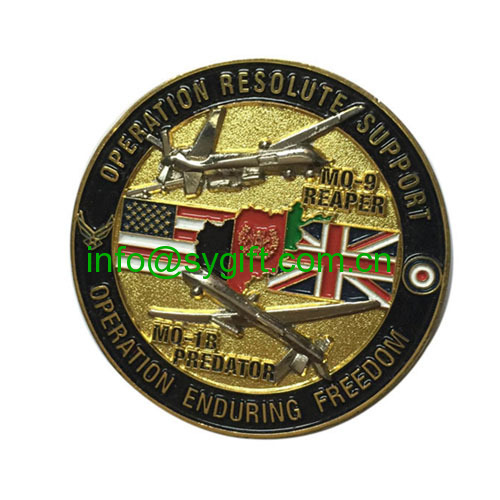 metal enamel army coin