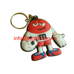 pvc football key chain