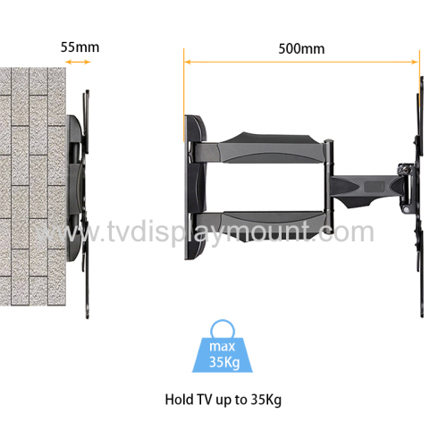 Articulating Full Motion Multi Position for 17-inch To 56-inch Tv Accessible Tilt Mechanism with 180° Swivel Functio