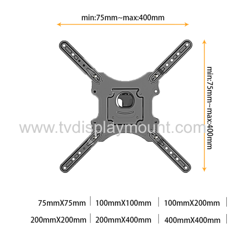 Articulating Full Motion Multi Position for 17-inch To 56-inch Tv Accessible Tilt Mechanism with 180° Swivel Functio