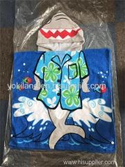 Cotton Kids Wholesale Hooded Poncho baby hooded Beach Towel YKT7058