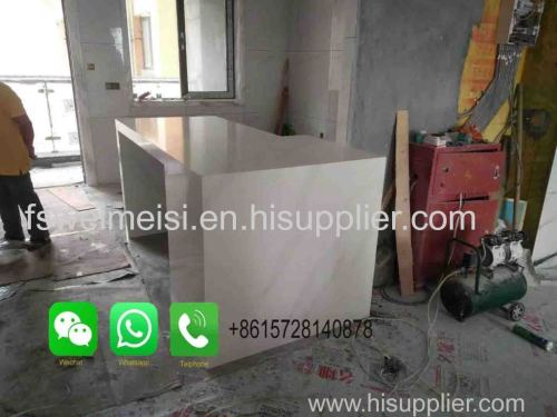 Foshan Weimeisi White Calacatta Quartz Slab for Kitchen Quartz Countertop