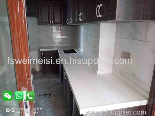 Foshan Yanman wholesale cheap white nature marble stone kitchen countertop and island counter top