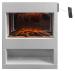 Portable stove with white finish Wooden cabinet