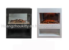 Portable stove with white finish Wooden cabinet