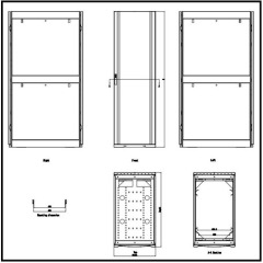 Professional Network Cabinet Server Rack Series SPCC Static loading:1000kg