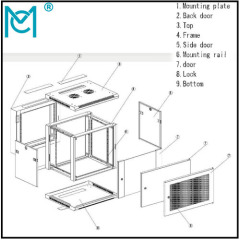 Professional Network Cabinet With permanent Black Static loading 60KG