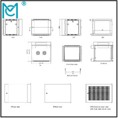 Professional Network Cabinet With permanent Black Static loading 60KG