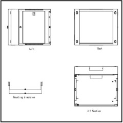 Professional Network Cabinet With permanent Black Static loading 60KG