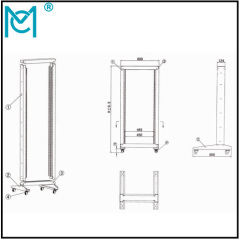 Professional Network Cabinet Black Static loading 120KG