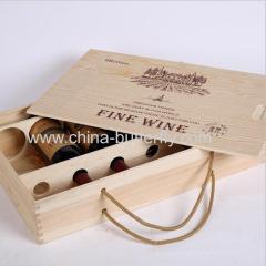 Wood Wine Box 6 Bottles