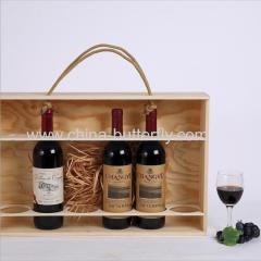 Wood Wine Box 6 Bottles