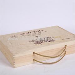 Wood Wine Box 6 Bottles