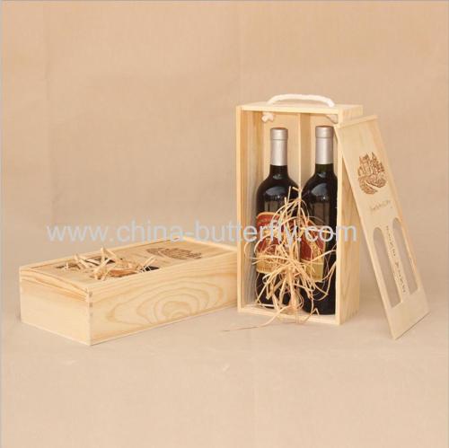 Wood Wine Box 2 Bottles