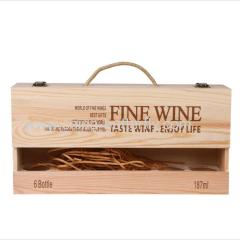 Wood Wine Box 6 Bottles