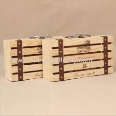 Wood Wine Box 6 Bottles