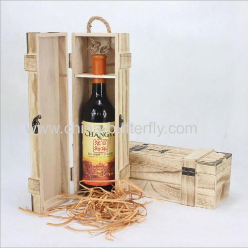 Wood Wine Box Single Bottle