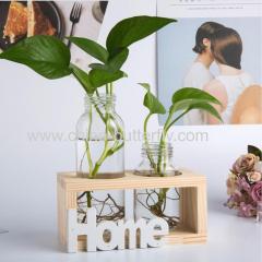 Wooden Shelf For Hydroponics Glassware