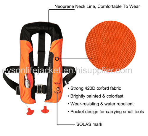 Eyson Double Air Chambers 150N/275N Inflatable Life Jacket SOLAS