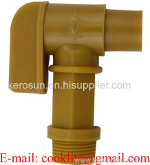 3/4" BSP Thread Polyethylene Barrel Faucet Gold Drum Tap Plastic Spigot