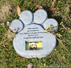 pet memorial tombstone in resin