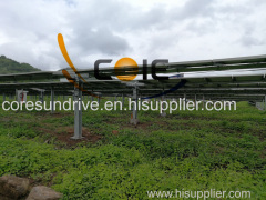 horizontal single axis solar tracker slewing drive with 24VDC motor