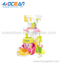 Hot sale kids cleaning set house keeping toy cleaner with vacuum
