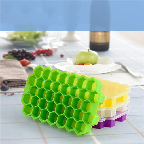 Hot Sale Durable Silicone Ice Cubes Trays with Removable Lid