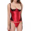 Sexy Corset Lingerie With Lace Push Up Bra Adjustable Shoulder Strap Plus Size Women Night Wear