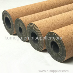 100% Cork and Natural Rubber Yoga Mats-kmr02