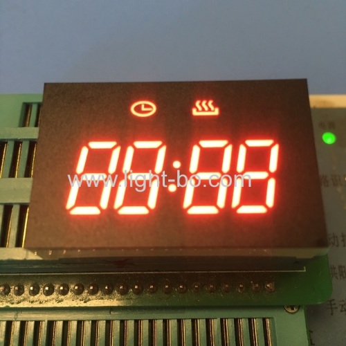 display led ultra rosso a 4 cifre a 7 segmenti realizzato su misura per mini timer da forno digitale a basso costo