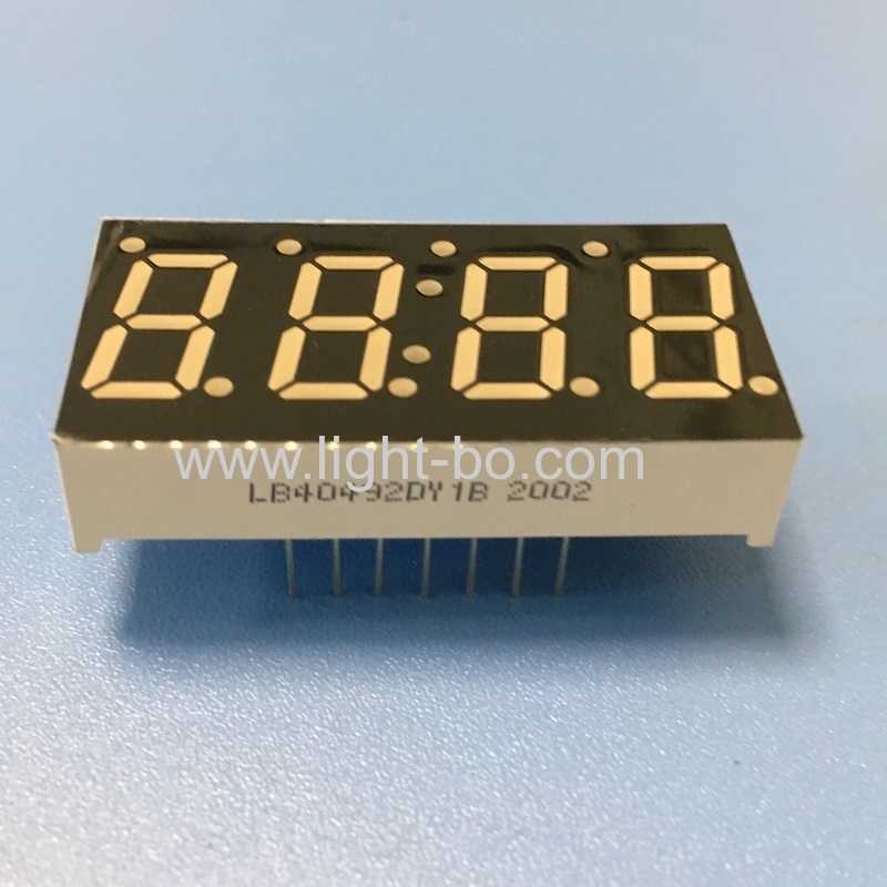 display led giallo ultra brillante a catodo comune a 4 cifre a 7 segmenti per indicatore di temperatura umidità