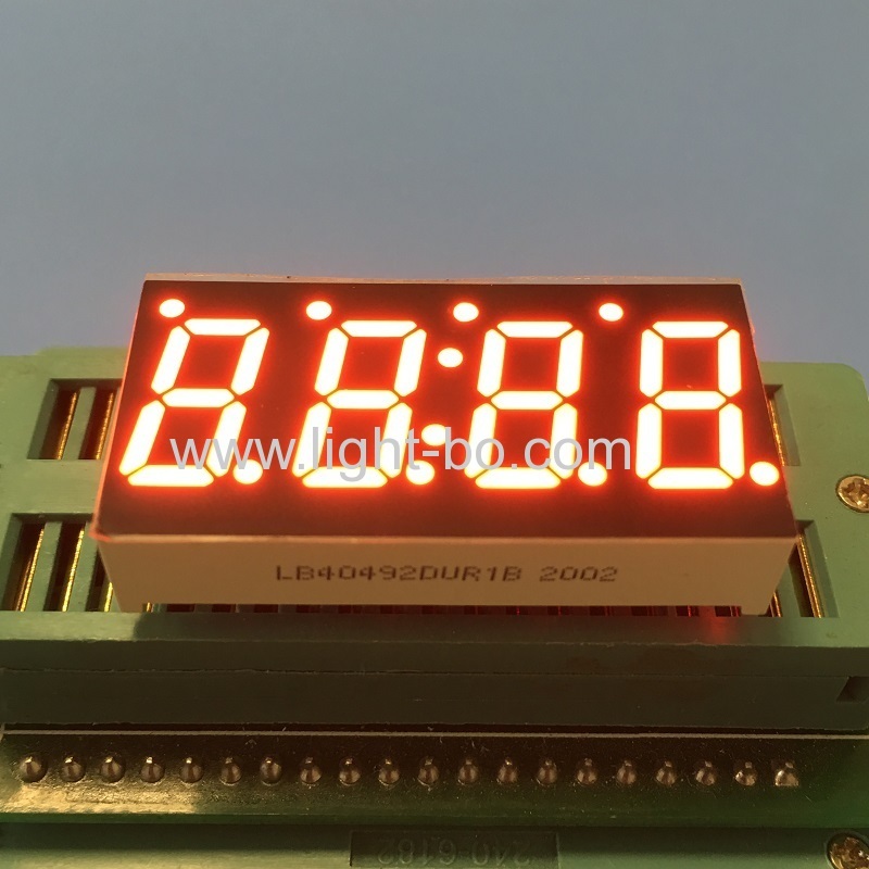 Customized ultra red 4 Digit 7 Segment LED Display common cathode for temperature controller