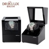 DRIKLUX Wooden Black Watch Winder Box Quiet Motor Storage Display