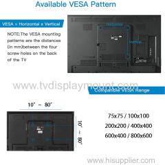 NBJOHSON 10-Inch to 80-Inch Universal Ultra Slim Low Profile Hanging Style LED TV Wall Mount