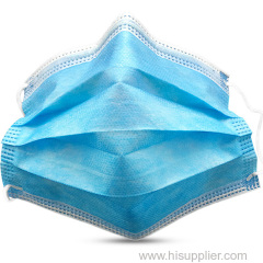 Anti Coronavirus Disposable Mask with Ear Loop 3-Ply Non-Woven Medical Surgical Face Masks