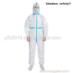 China Protective Disposable Non-woven Isolation Coverall