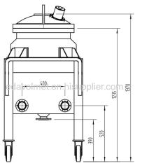 Prompt Delivery VOL100L Mixing Frame & Injection Pot Used for Epoxy Resin Hardener Silica Powder Pigment(mixing machine)