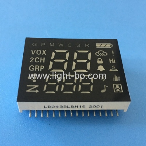 Ultra blue custom design 7 Segment led display module common cathode for transmitter control panel